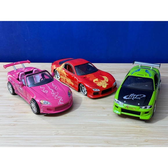 Jada Toys Other - Fast & Furious Jada 1:24 Diecast Lot Honda S2000 Mitsubishi Eclipse Mazda RX-7